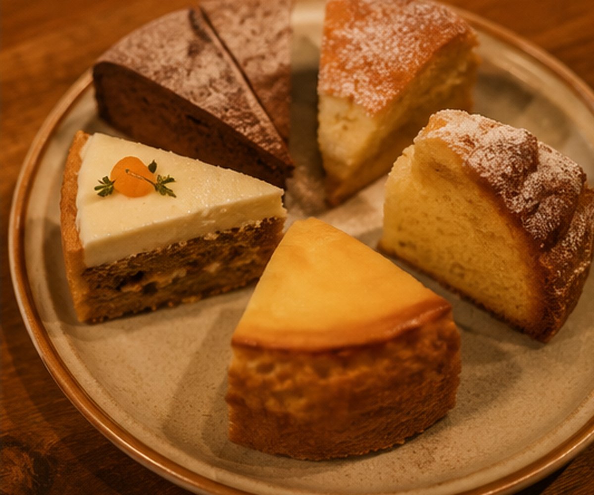 季節のケーキの盛り合わせ